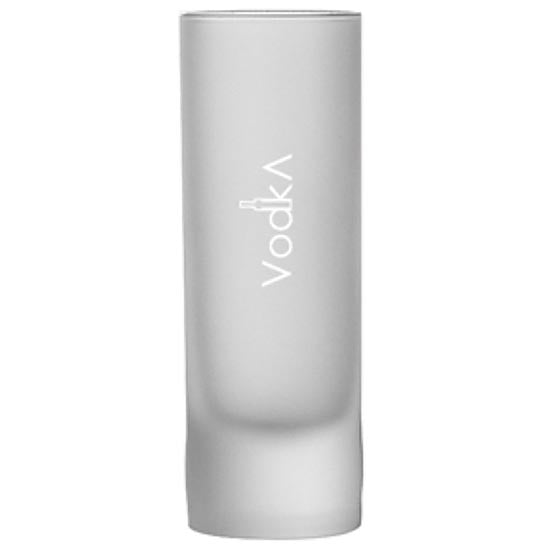 Islande Shot Glass - Frosted Glass (60ml) Black and White London