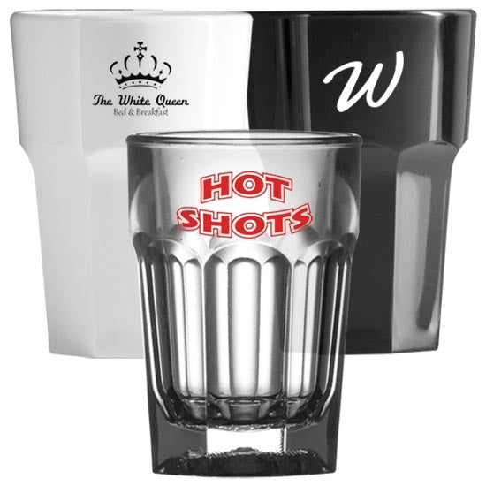 Reusable Plastic Remedy Shot Glass (25ml) Shot Glasses Black and White London