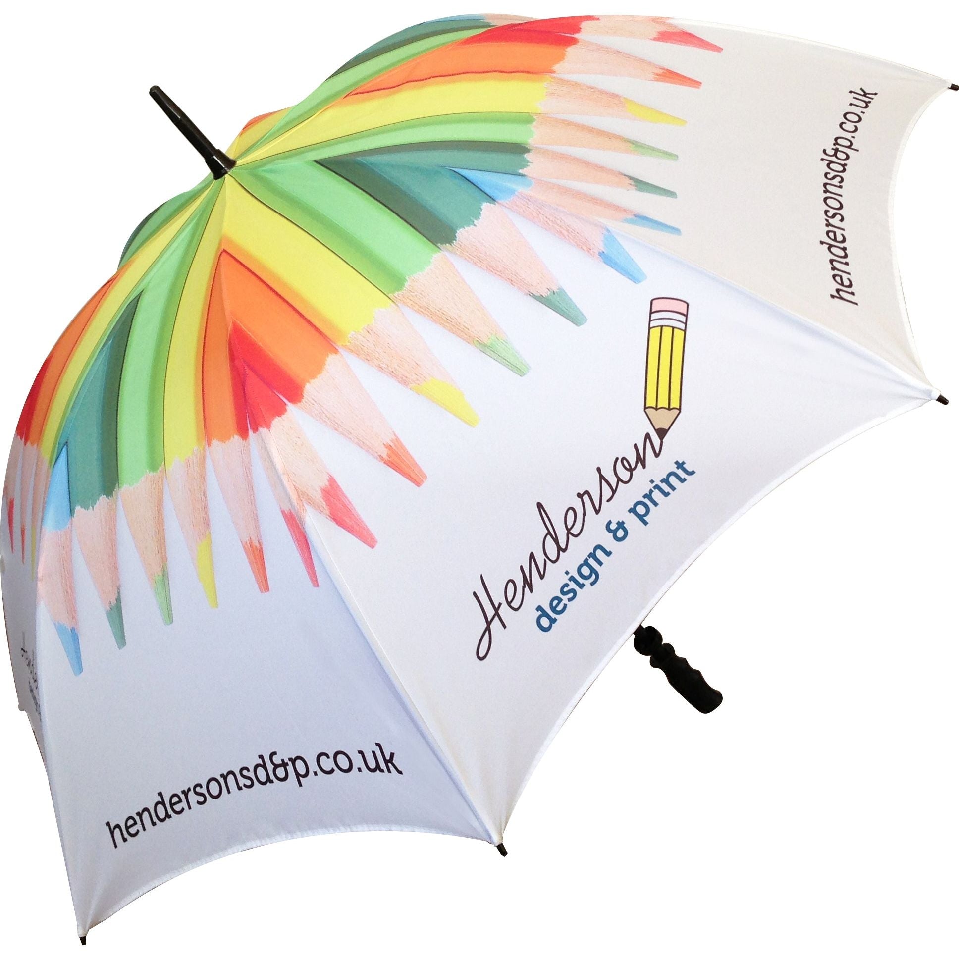 Premium UK Made Bespoke Golf Umbrella Umbrellas Black and White London