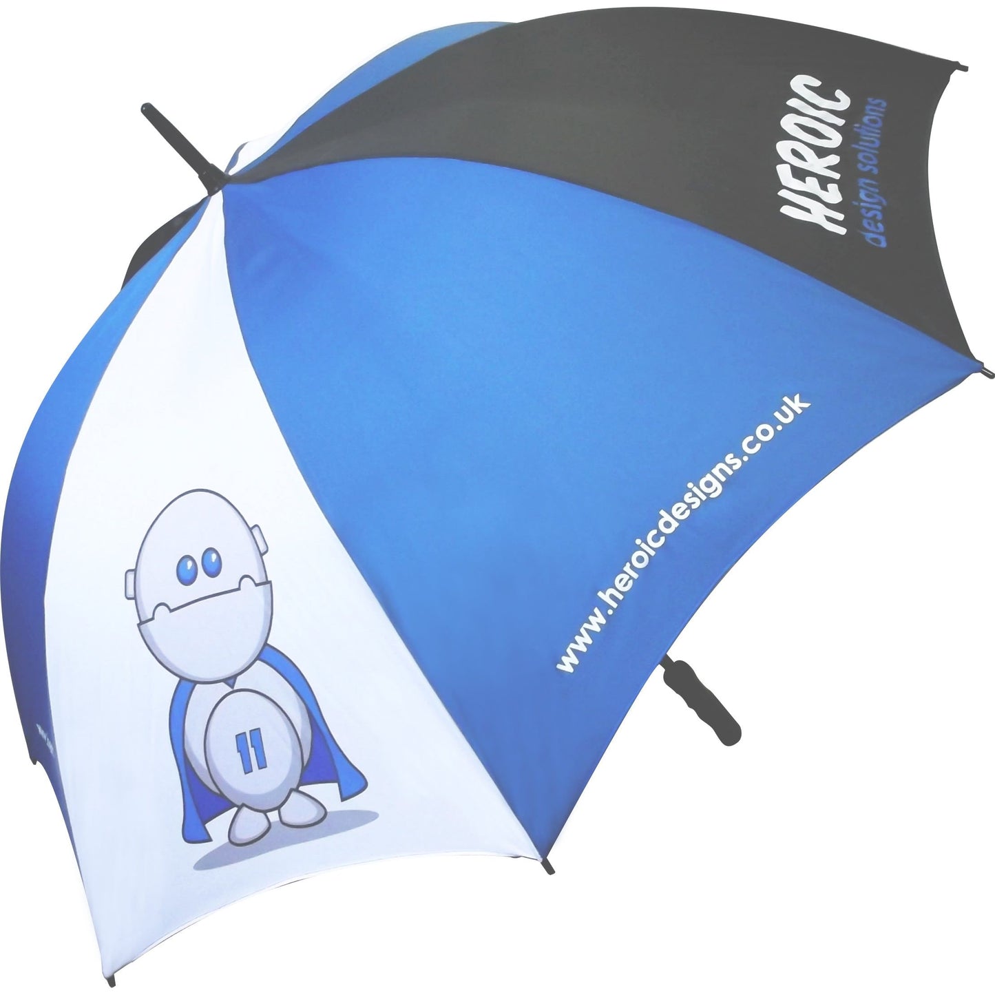 Premium UK Made Bespoke Golf Umbrella Umbrellas Black and White London