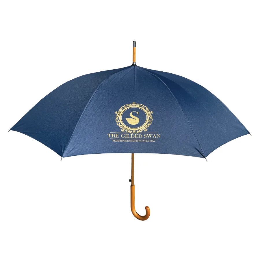 Executive WoodCrook Umbrella Medium/Walker Size Black and White London®