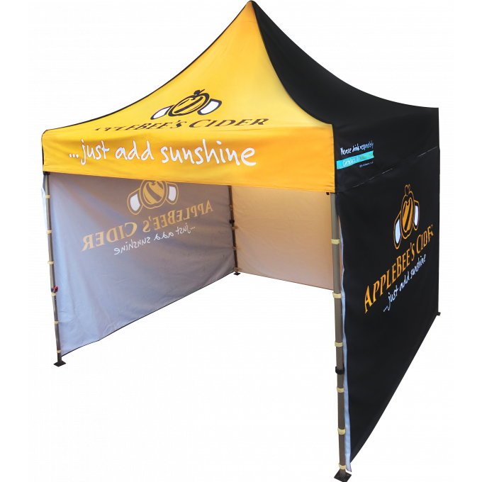 3m x 3m Printed Gazebo Black and White London