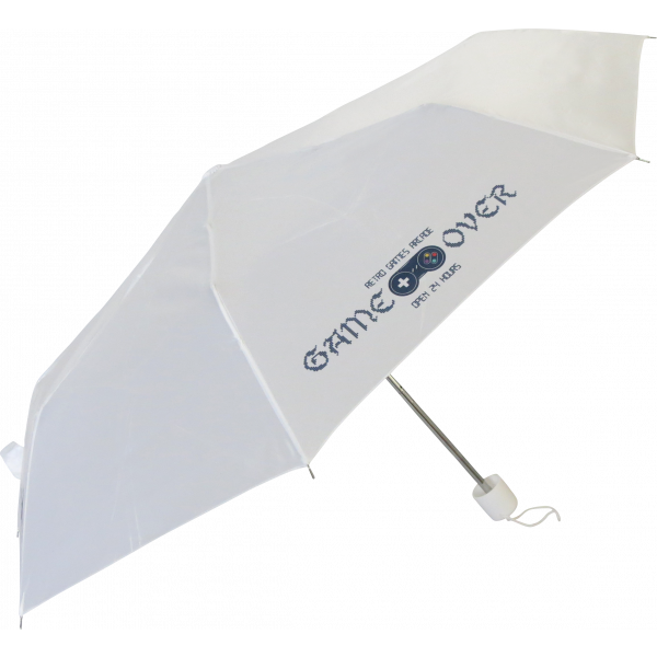 SuperMini Telesopic Foldable Umbrella Black and White London