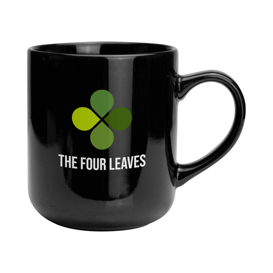 Clover Mug in Black Mugs & Cups Black and White London