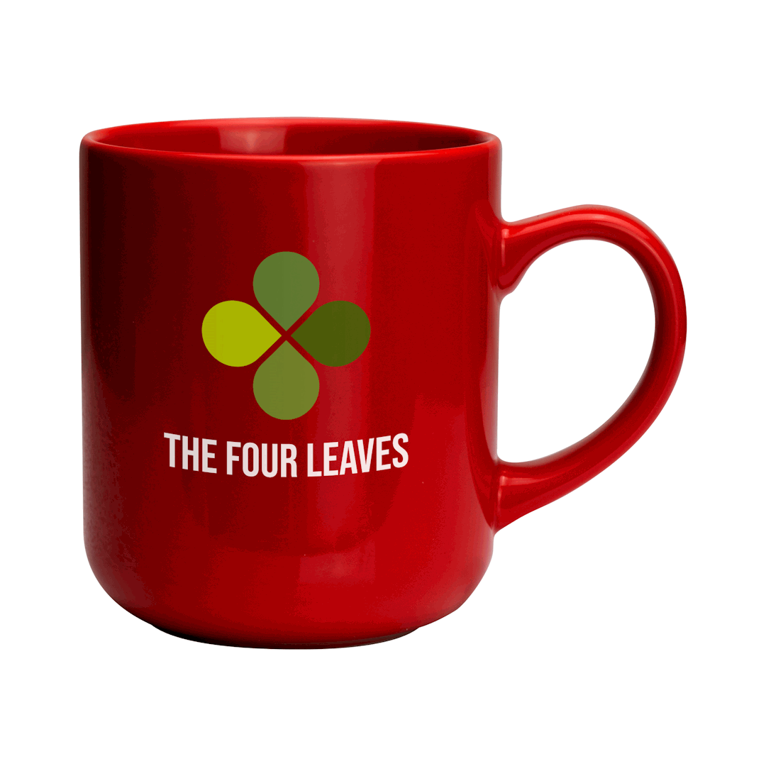CLOVER RED Mug Earthenware Black and White London