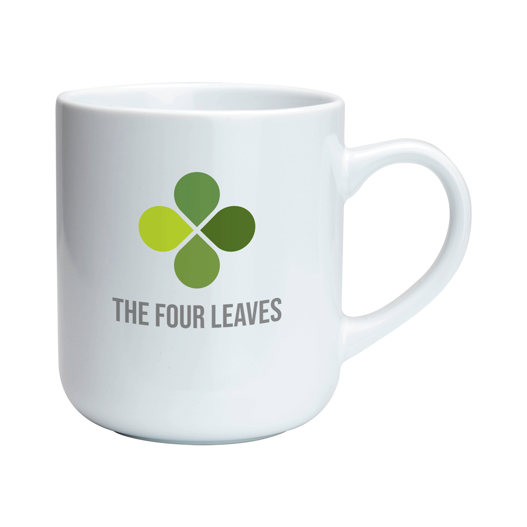 Clover Mug in White Mugs & Cups Black and White London