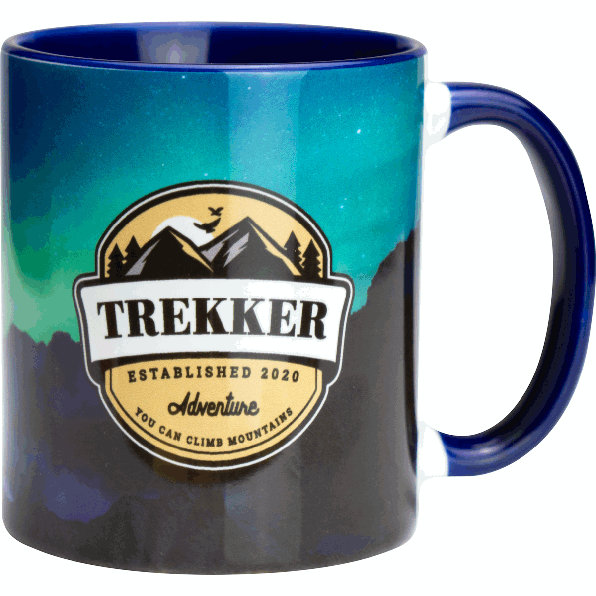 Two-Tone Full Colour Mug Navy Blue Black and White London