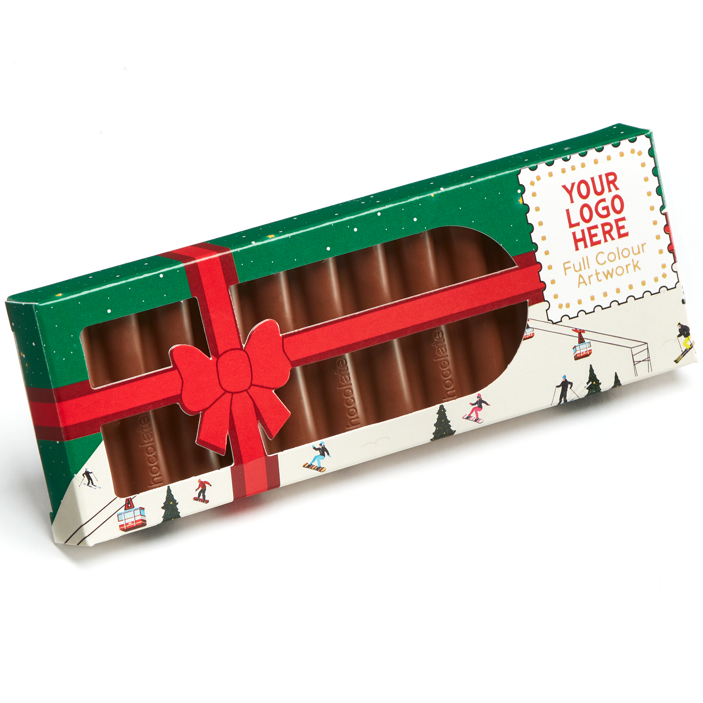 Winter Collection Eco 12 Baton Bar Box Milk Chocolate³ Present Box Sweets & Confectionery Black and White London