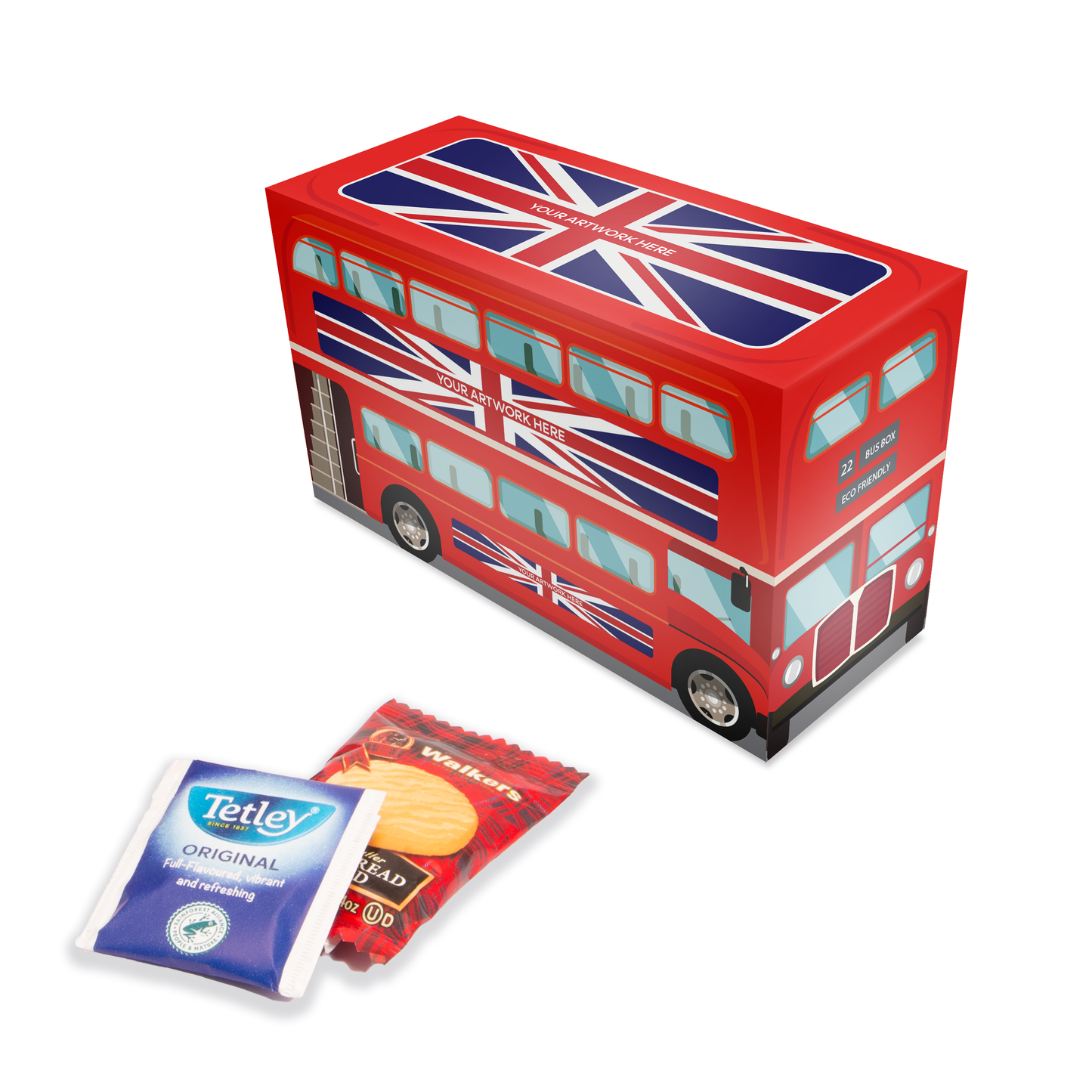 Eco Bus Box - Tea & Biscuits Cookies & Biscuits Black and White London