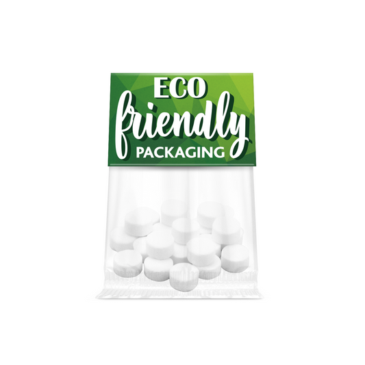 Eco Info Card with Midi Mints  Black and White London
