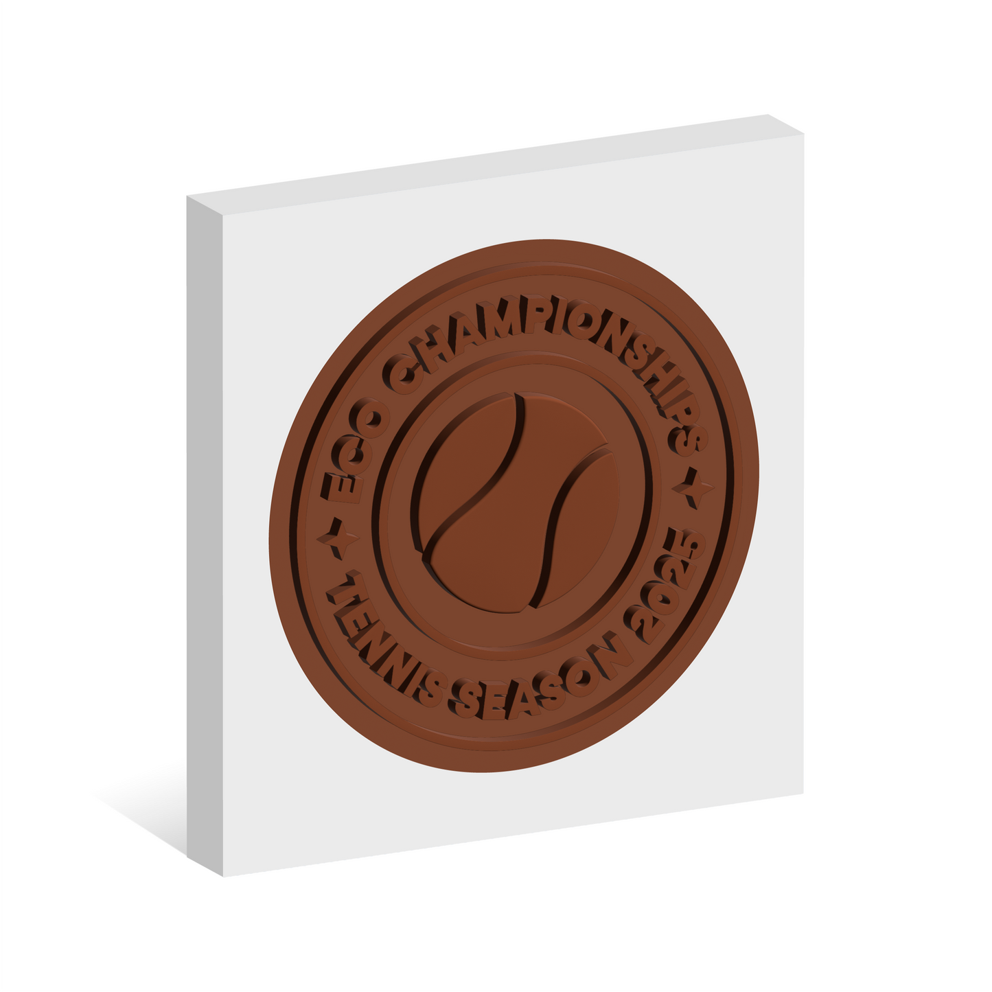 Eco Window Box with Milk Chocolate Disc 100mm Wimbledon & Tennis Themed Black and White London