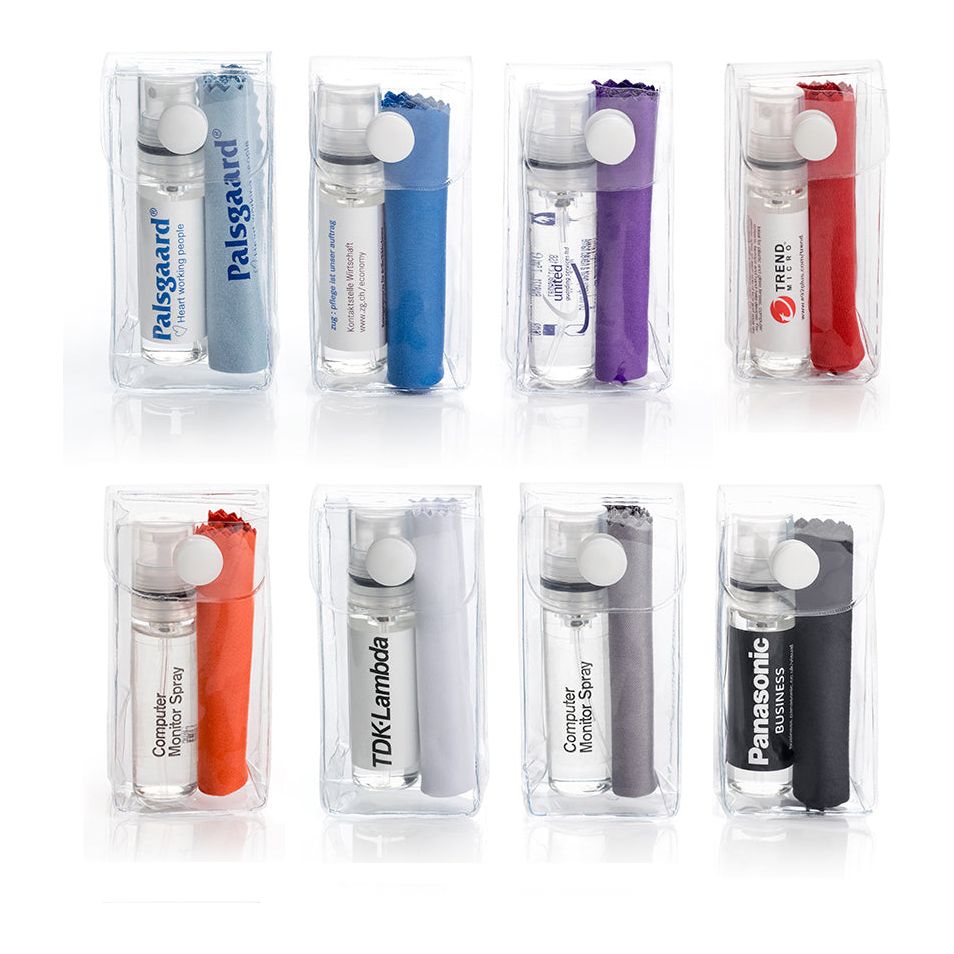 Promotional Screen & Glasses Cleaning Kit Computer Accessories Black and White London