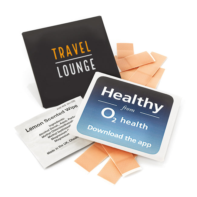 10 Plain Plasters & a Wet Wipe in a Printed Sleeve Health & Beauty Black and White London