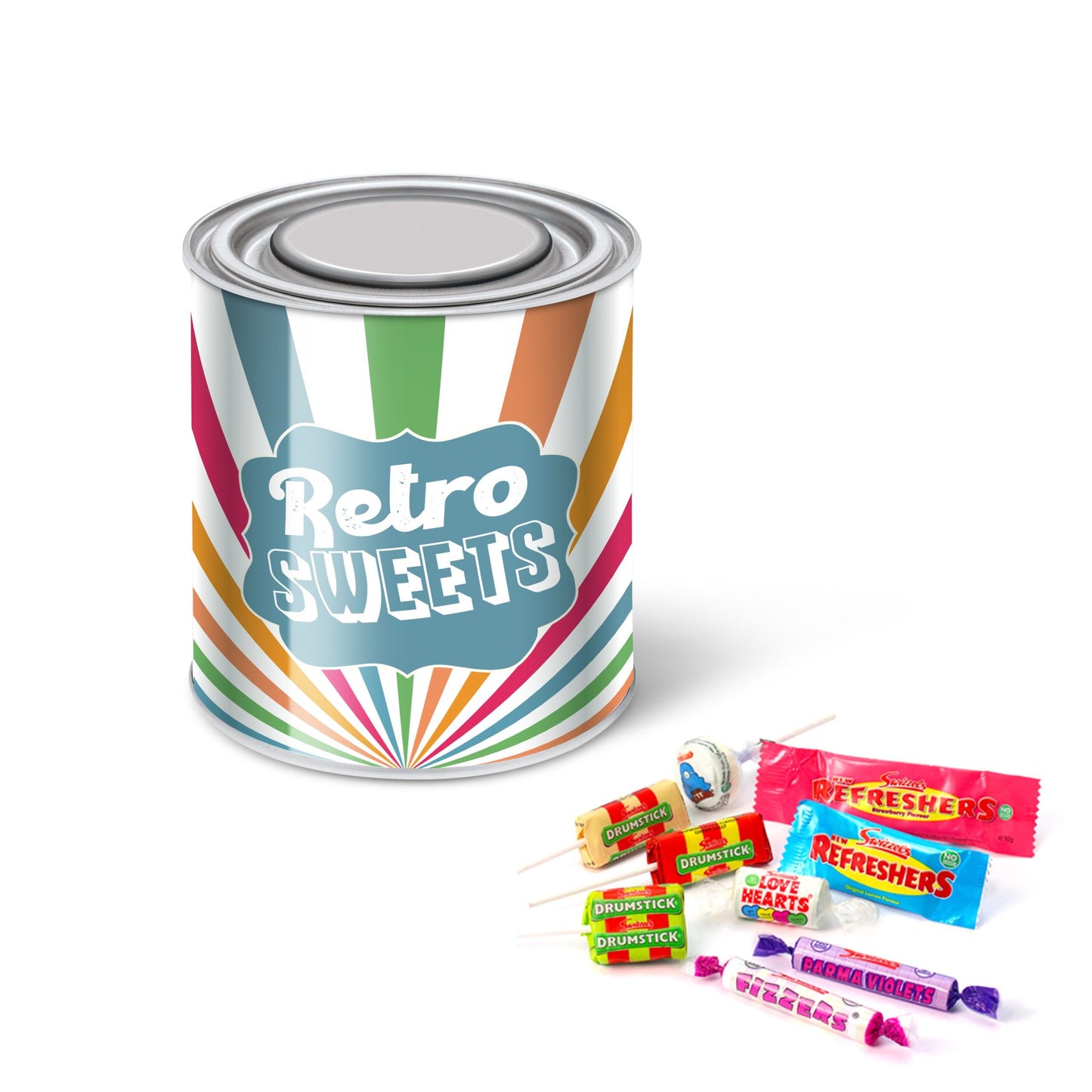 Retro Sweets Large Paint Tin Sweet Paint Tins Black and White London
