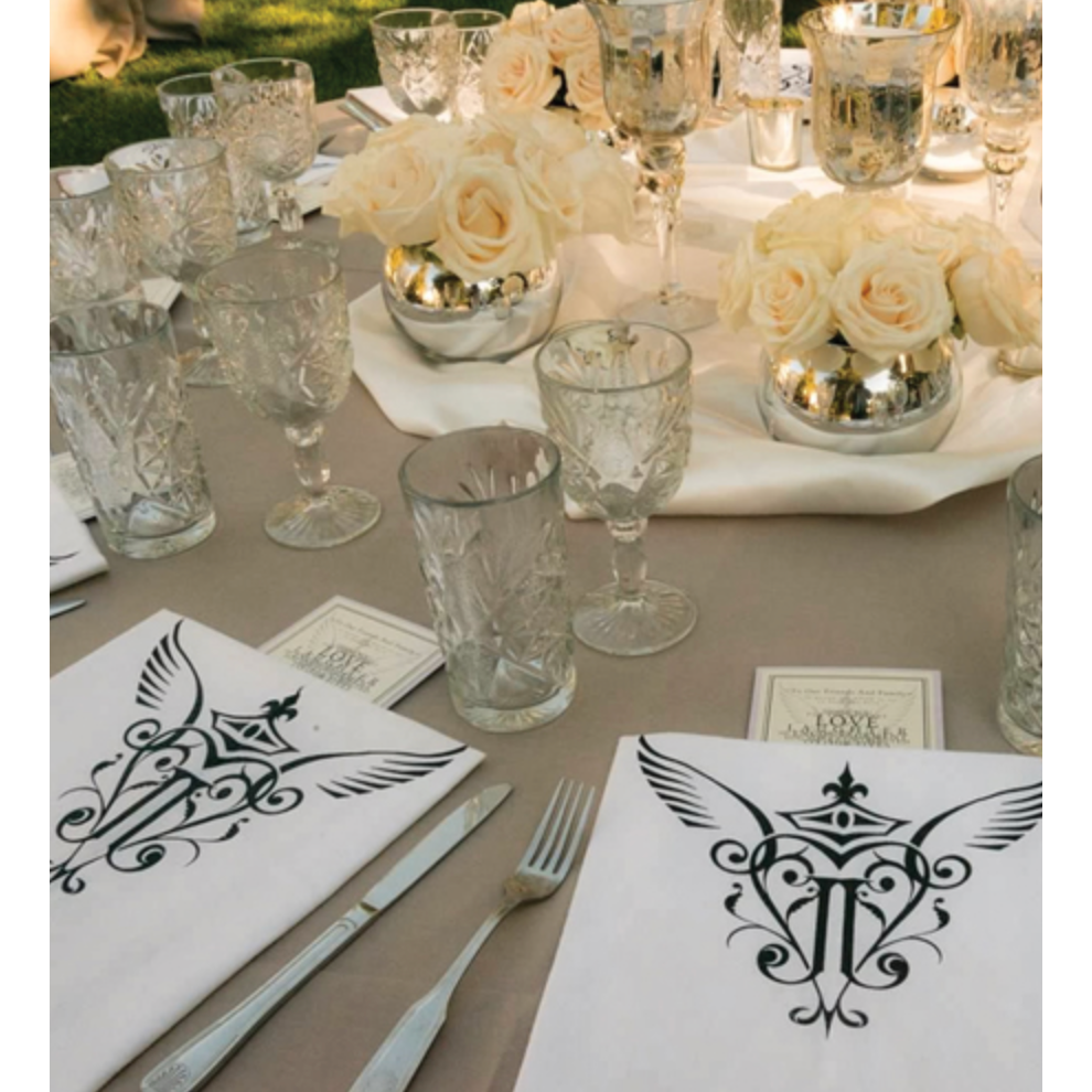 Linen Napkins Black and White London