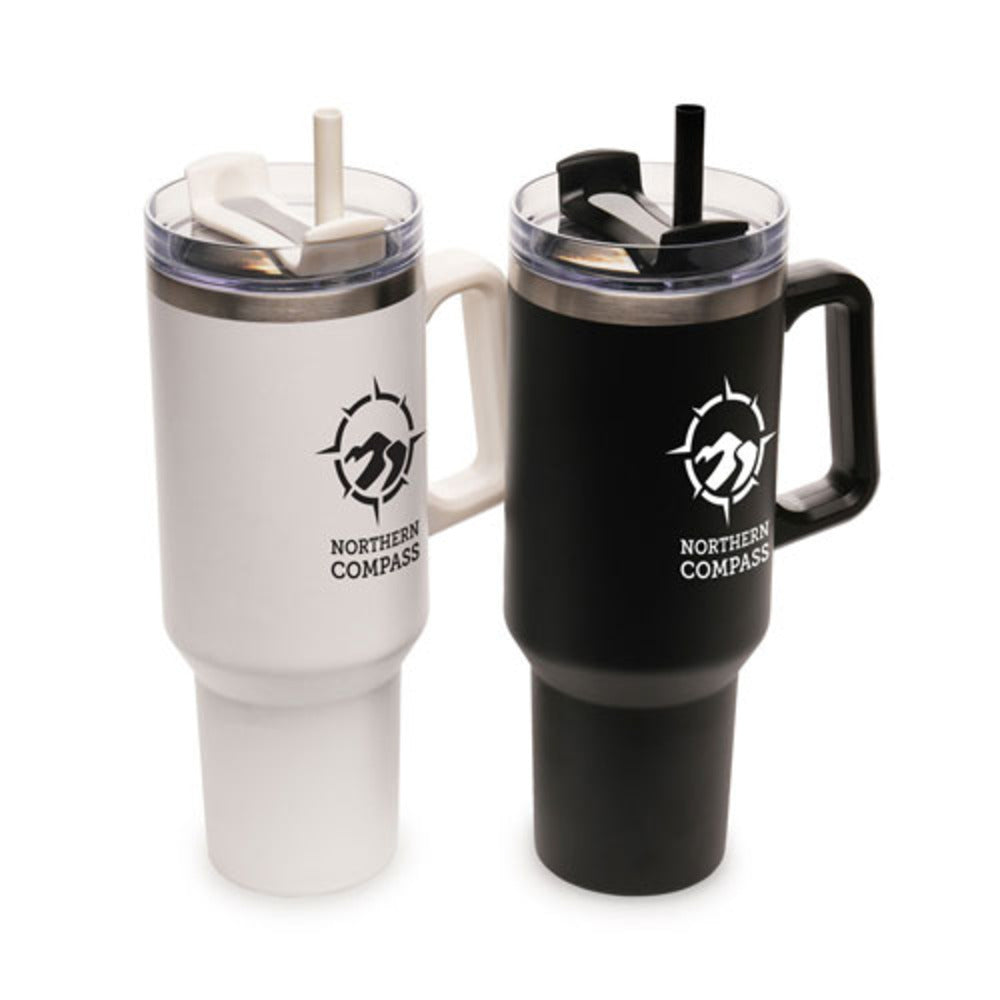 Everest 1182ml Travel Mug Black and White London