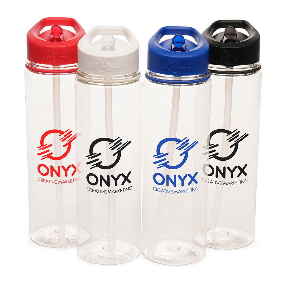 Evander Recycled 725ml Sports Bottle Black and White London