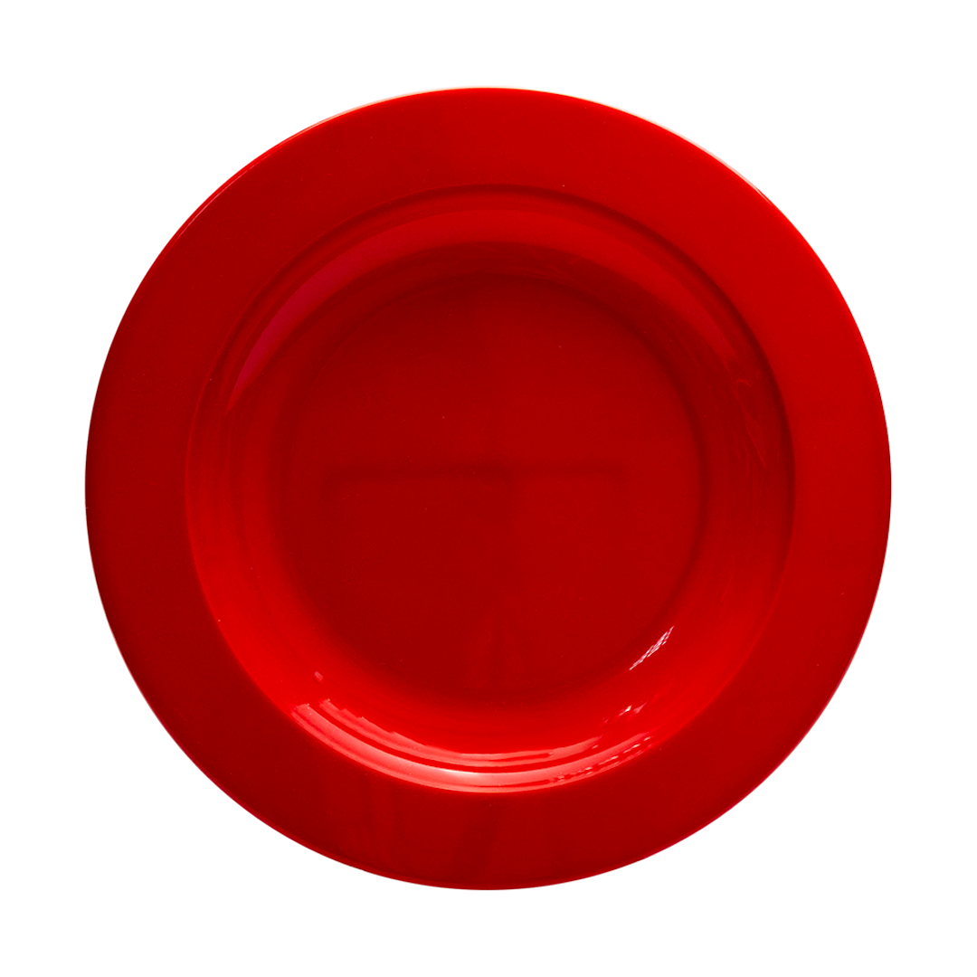 Plastic Plate Red Mikki Mugs Black and White London