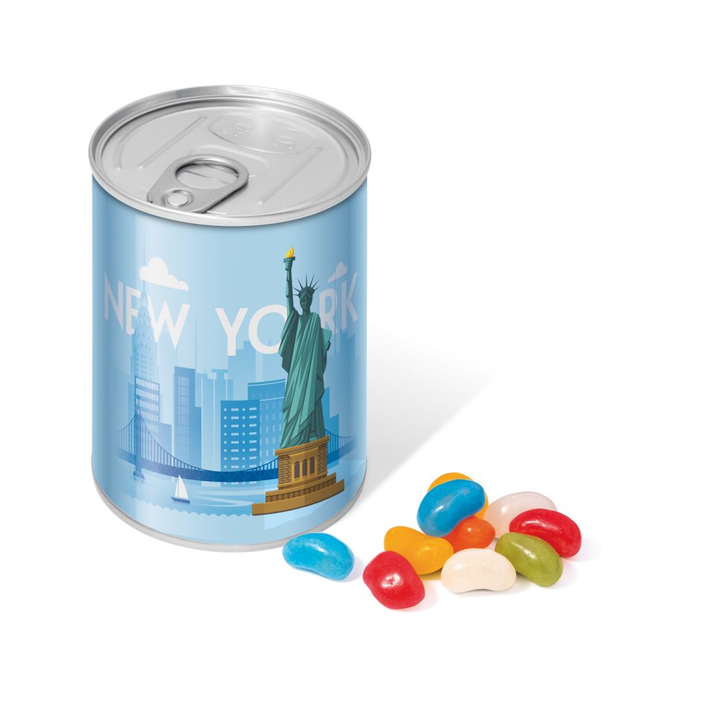 Maxi Ring Pull Tin with Jolly Beans Black and White London