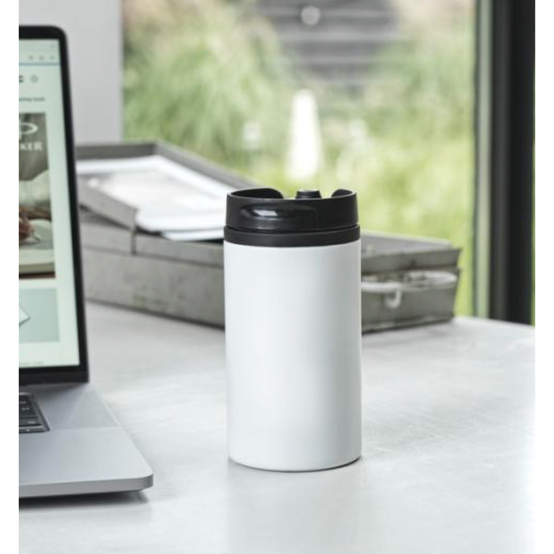 Mojave 300 ml recycled stainless steel insulated tumbler Black and White London