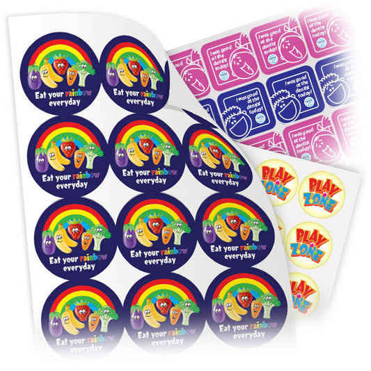 37mm Round Paper Stickers  Black and White London