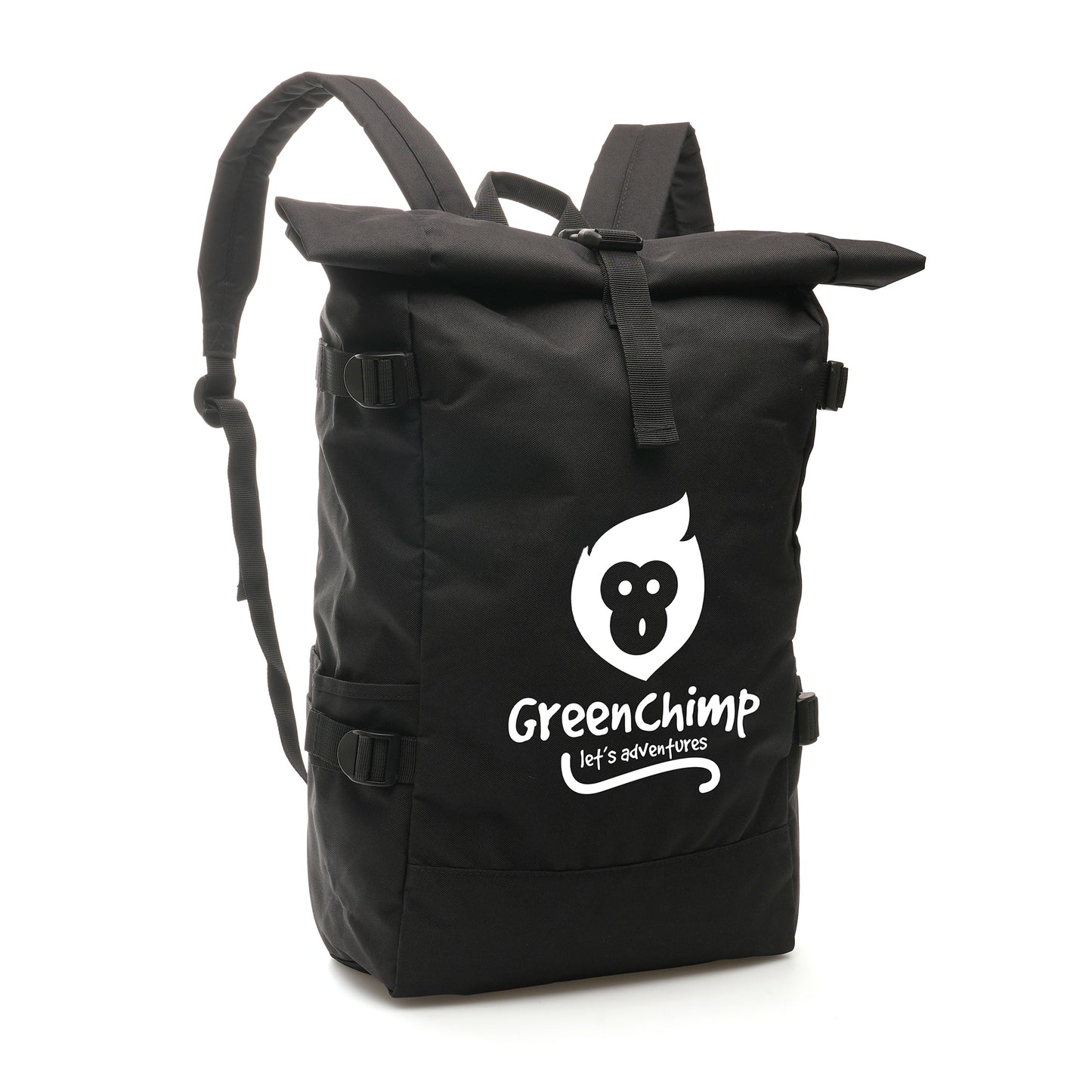 RPET Roll Down Bag Black and White London®
