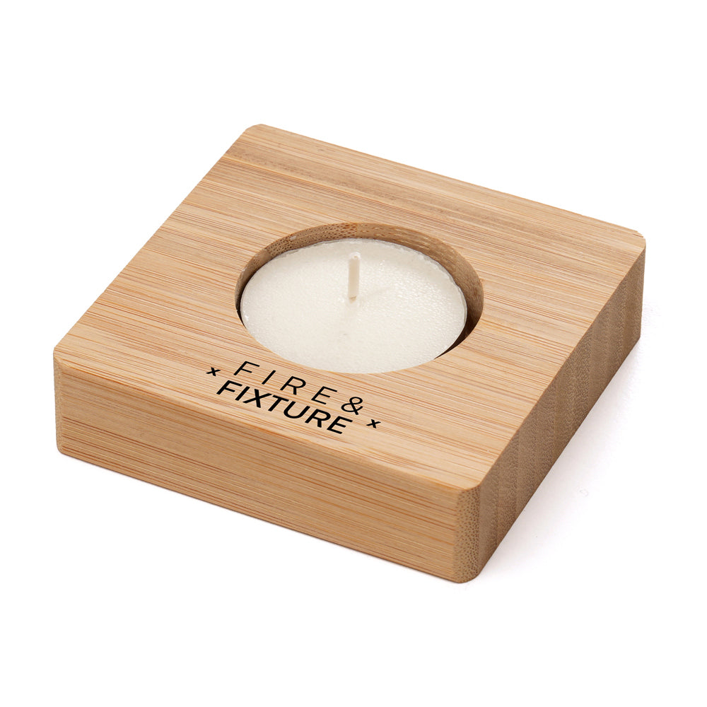 Bamboo Tealight Holder (Includes Tealight) Candles Black and White London