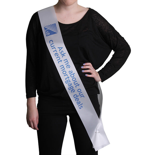 Promotional Sashes Clothing Black and White London