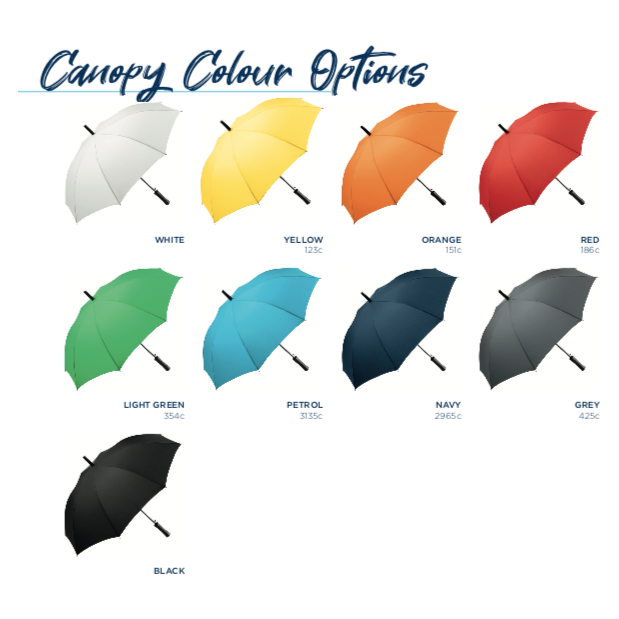 FARE Regular Black Handled Storm Proof Medium Umbrella Black and White London