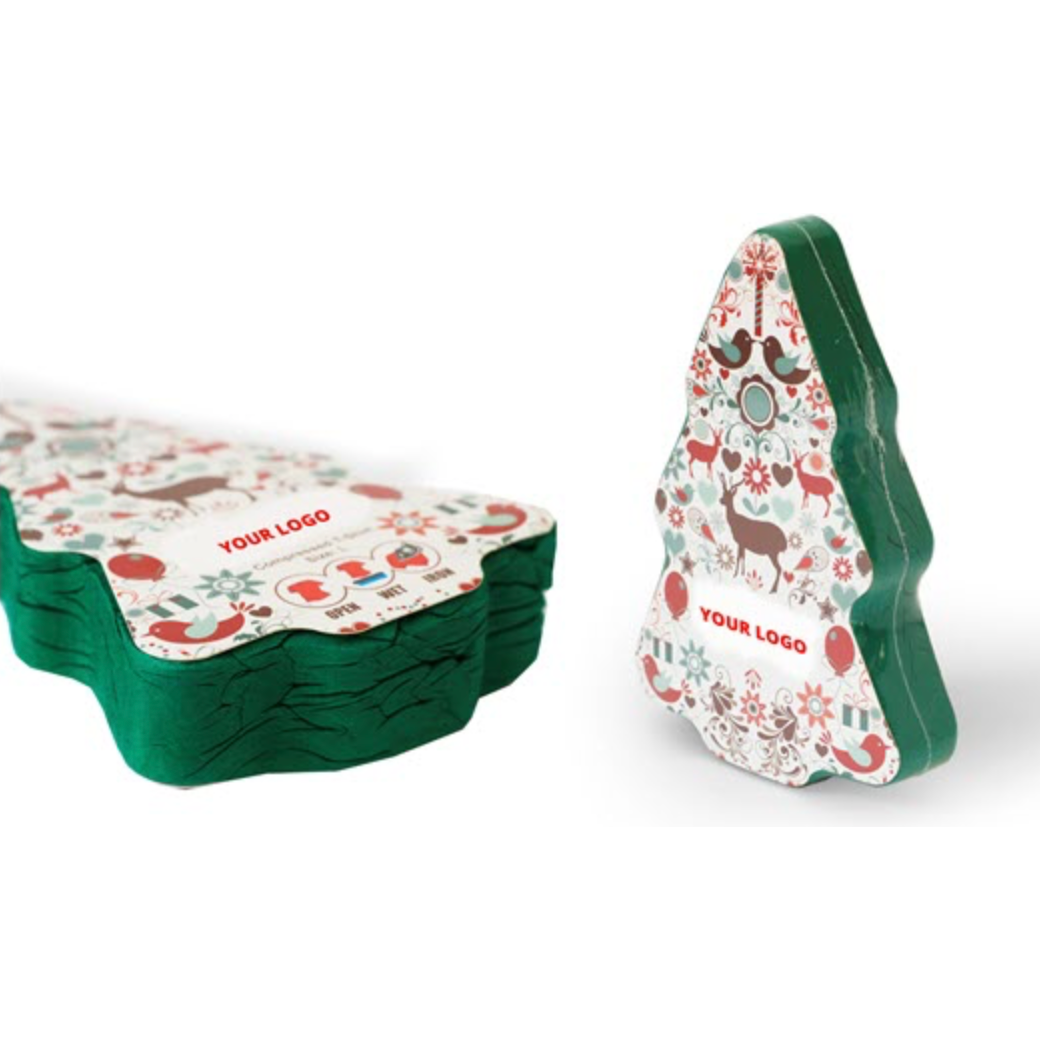 Christmas Tree Compressed T-Shirt Black and White London