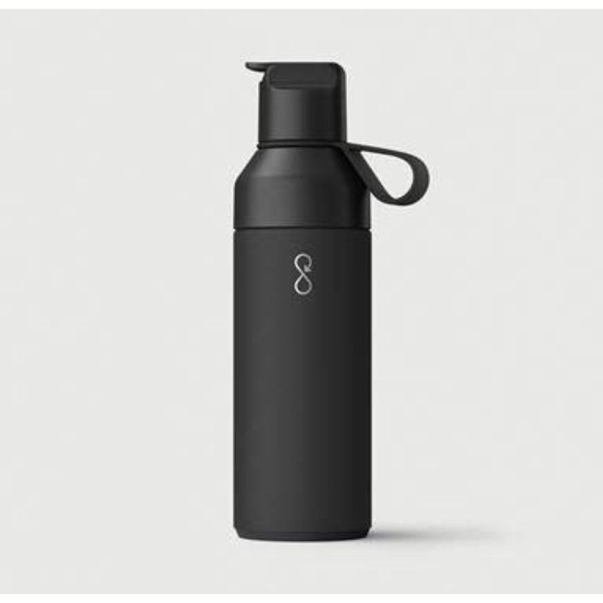 Ocean Go Bottle - Obsidian Travel Mugs & Bottles Black and White London
