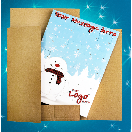 Traditional 25 Day Advent Calendar with Foil Backing Black and White London