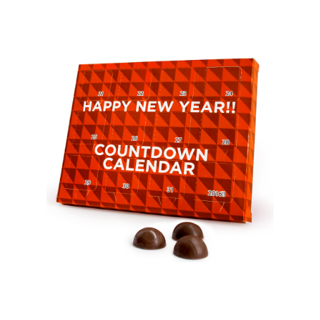 New Year Countdown Calendar Black and White London