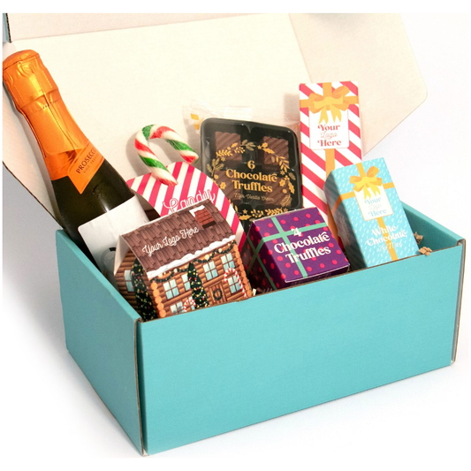Winter Gift Box With Prosecco  Black and White London