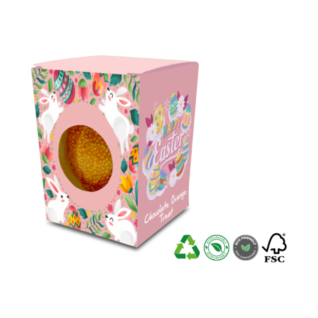 Chocolate Orange with Fully Printed Box Black and White London