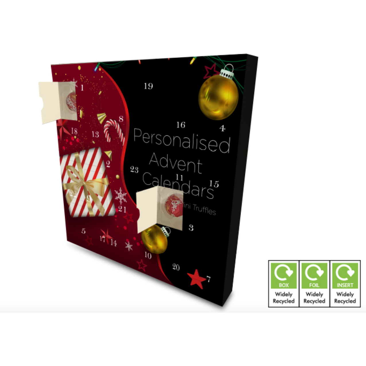 Lindt Lindor Desktop Advent Calendar Black and White London