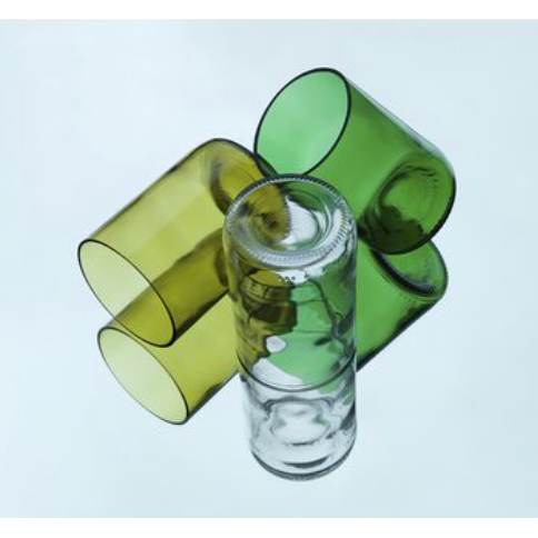 Upcycled Wine Bottle Glass Glassware Black and White London