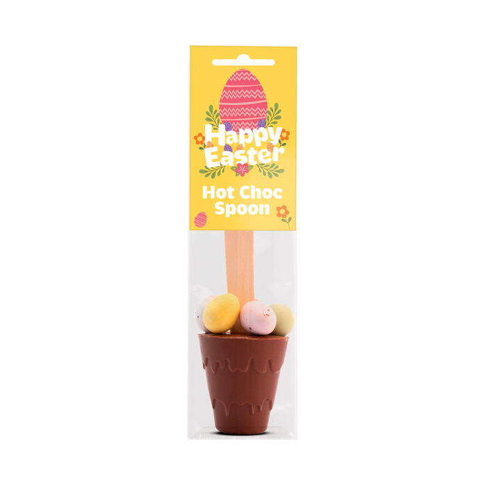 Info Card - Easter Hot Choc Spoon with Speckled Eggs    