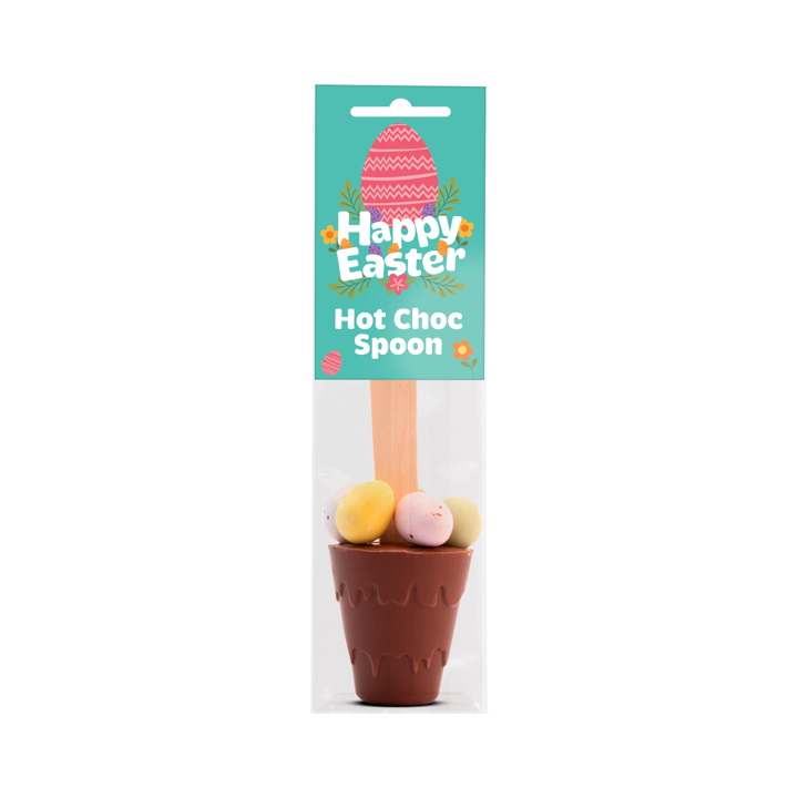 Info Card - Easter Hot Choc Spoon with Speckled Eggs    