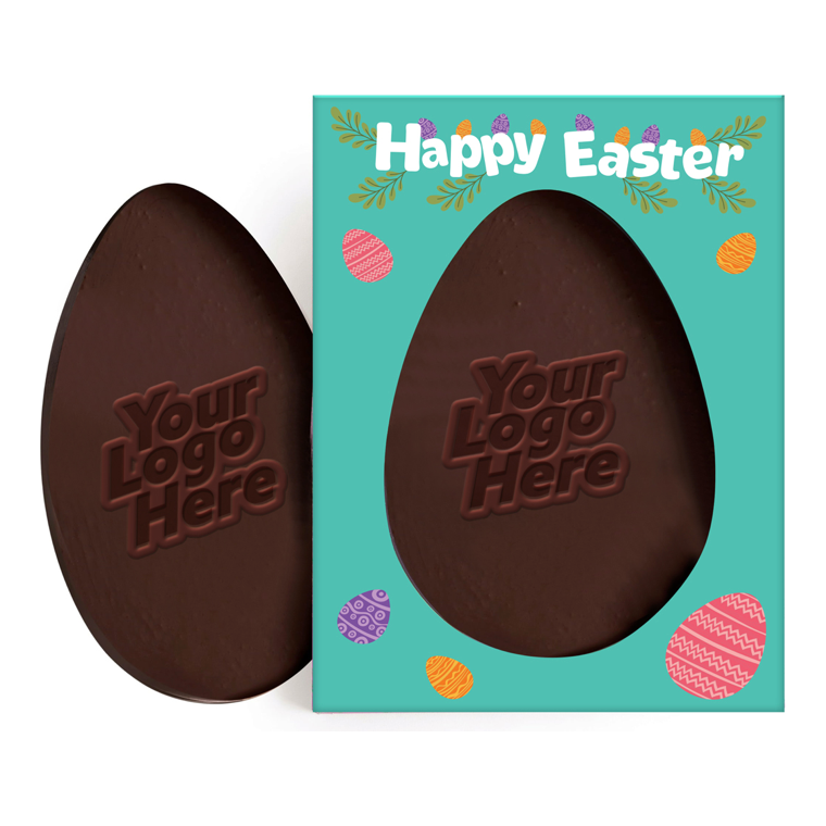 Eco Easter Window Box - Milk Chocolate - Bespoke Egg Black and White London