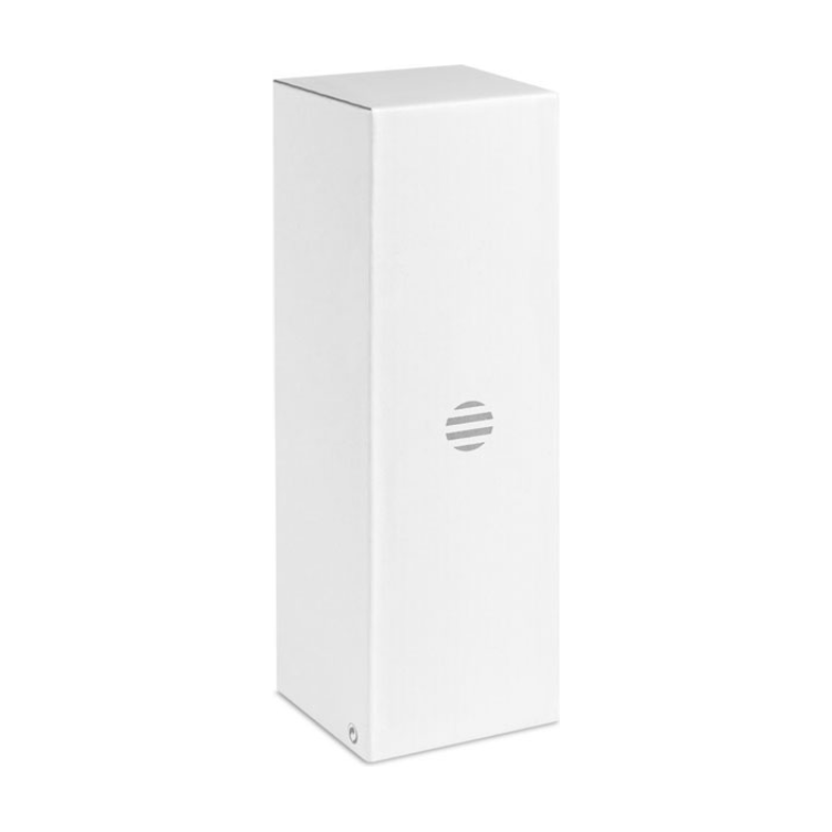 Vacuum Bottle with LED Thermometer Lid Black and White London