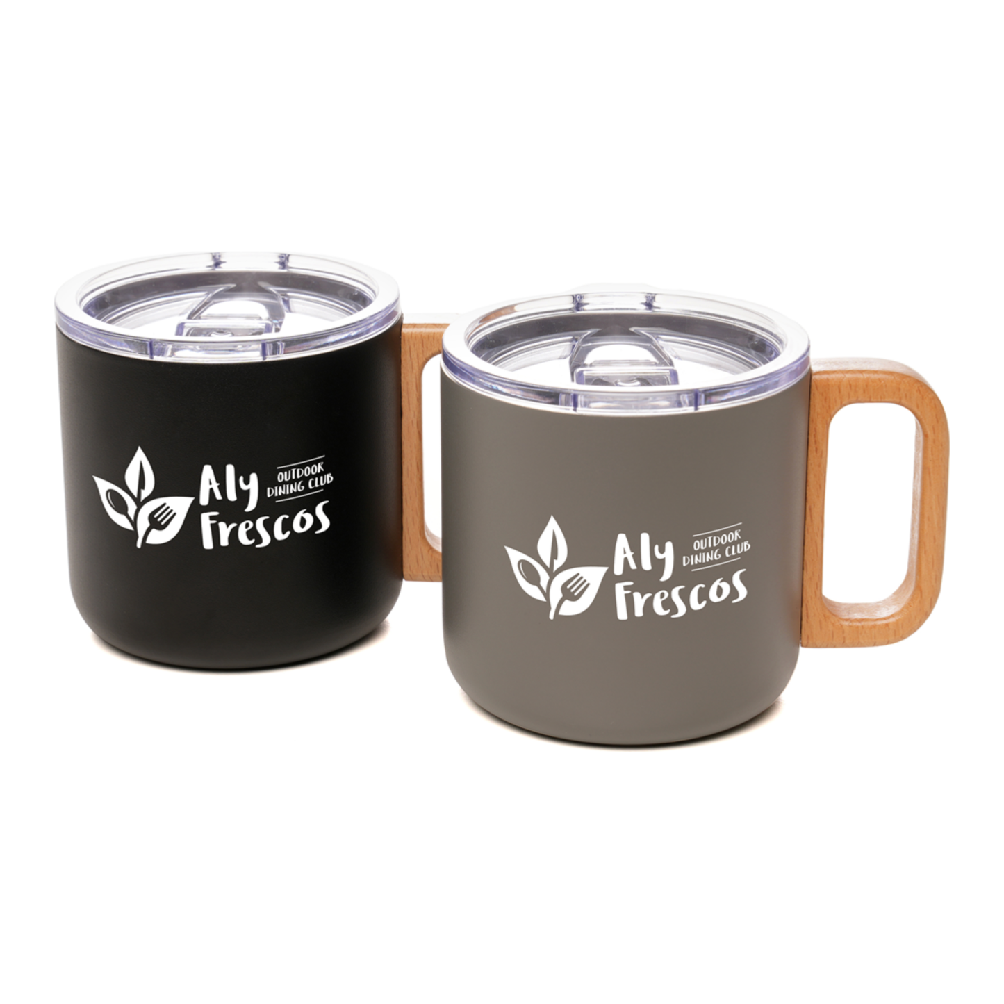 Renoir Recycled 400ml Travel Mug Black and White London