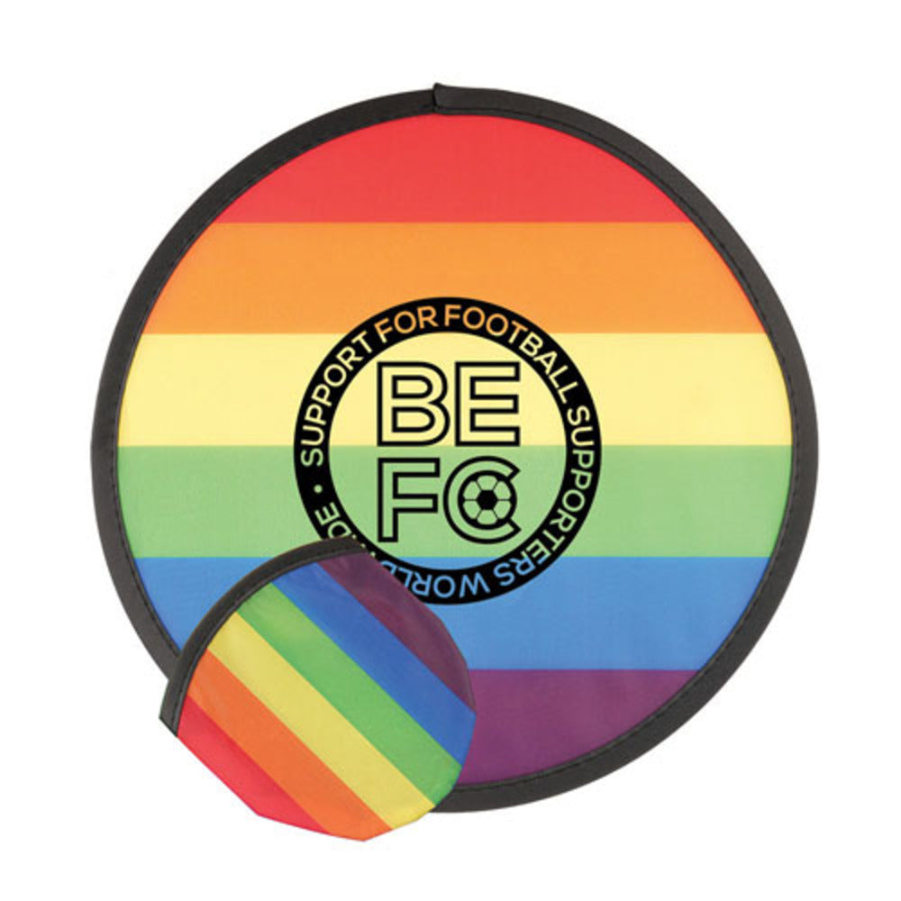 Rainbow Foldable Flying Disc Black and White London