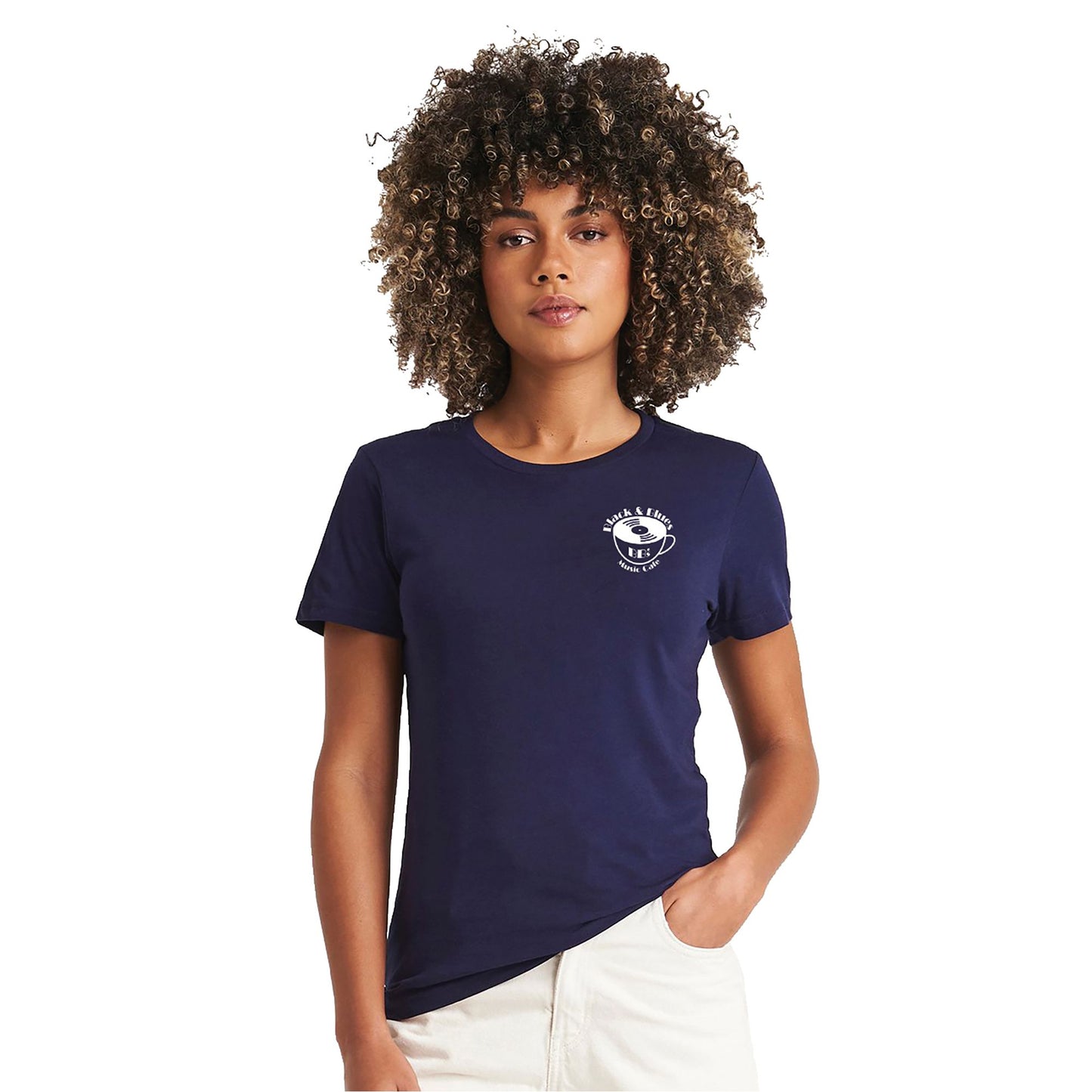 AWDis Women's Fitted T-Shirt Black and White London