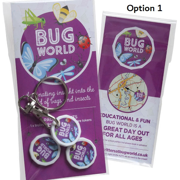 3 Trolley Coins In A Pack Black and White London