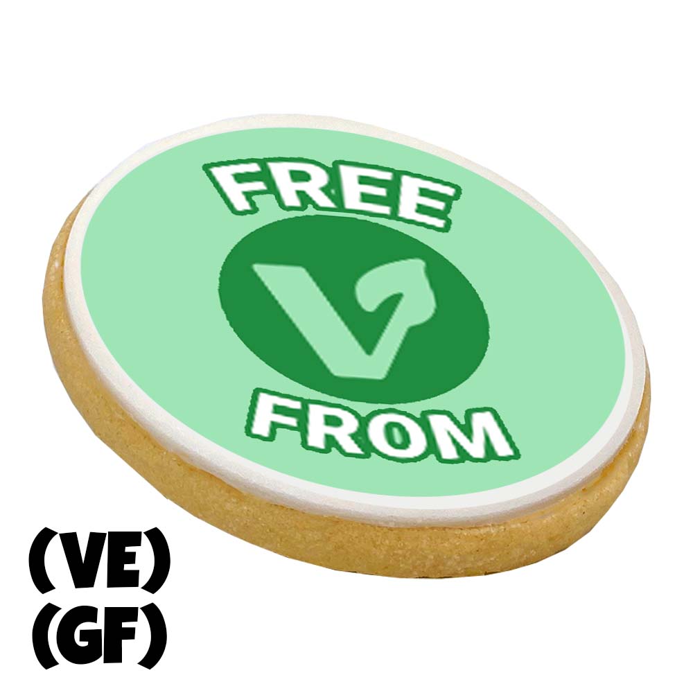 Vegan & Gluten Free Printed Iced Shortbread Biscuit Black and White London