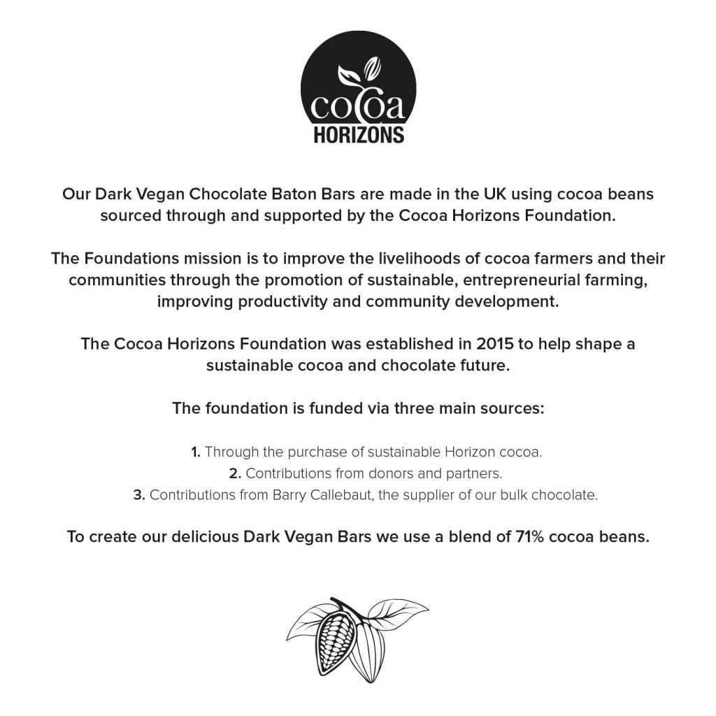 Eco 6 Baton Box with Dark Vegan Bar Black and White London