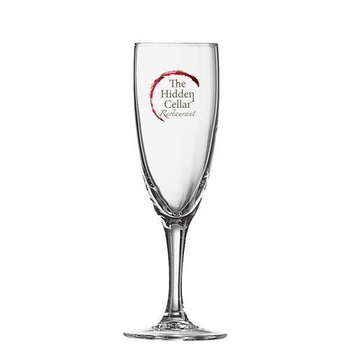 Elegance Flute Glass (170ml/5.7oz) Champagne Flutes Black and White London