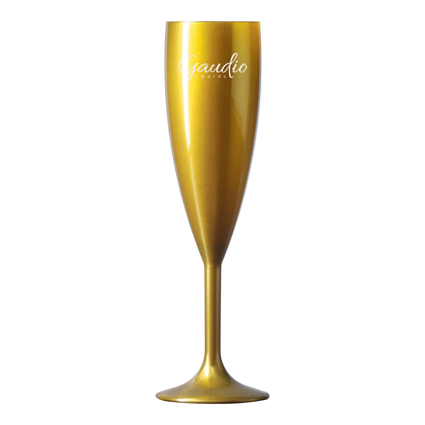 Reusable Gold Champagne Flute (187ml/6.6oz) Stemmed Black and White London