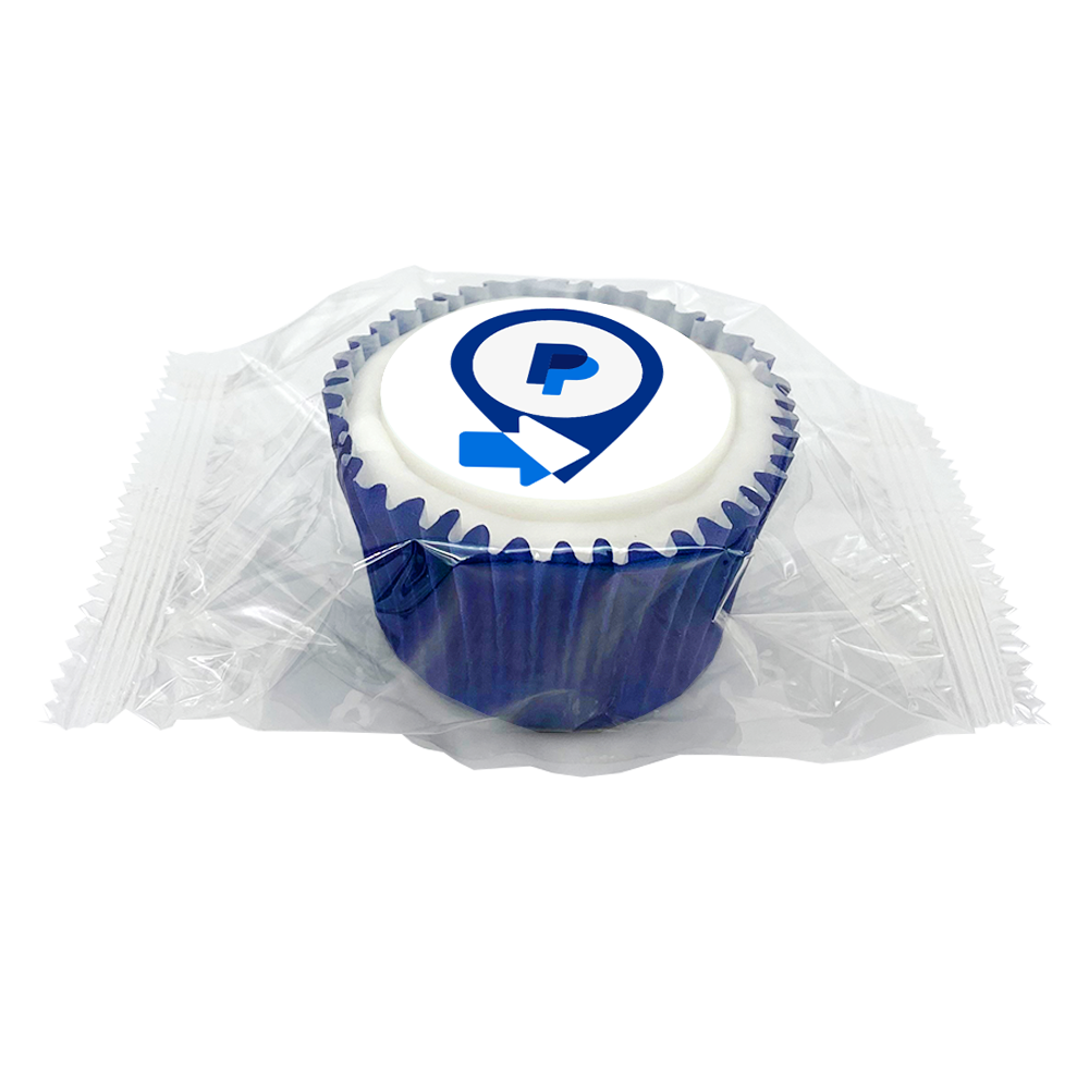 Individually Wrapped Iced-Filled Cupcakes with Printed Iced Topper    